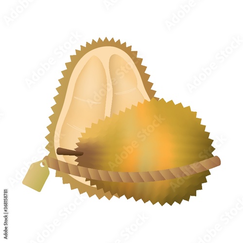jack fruit tied up with tag