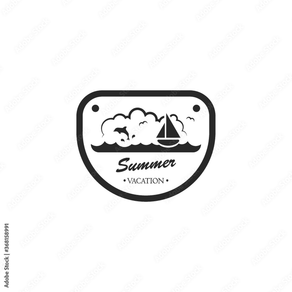 Fototapeta premium summer vacation label