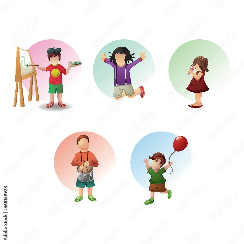 collection of children and activities