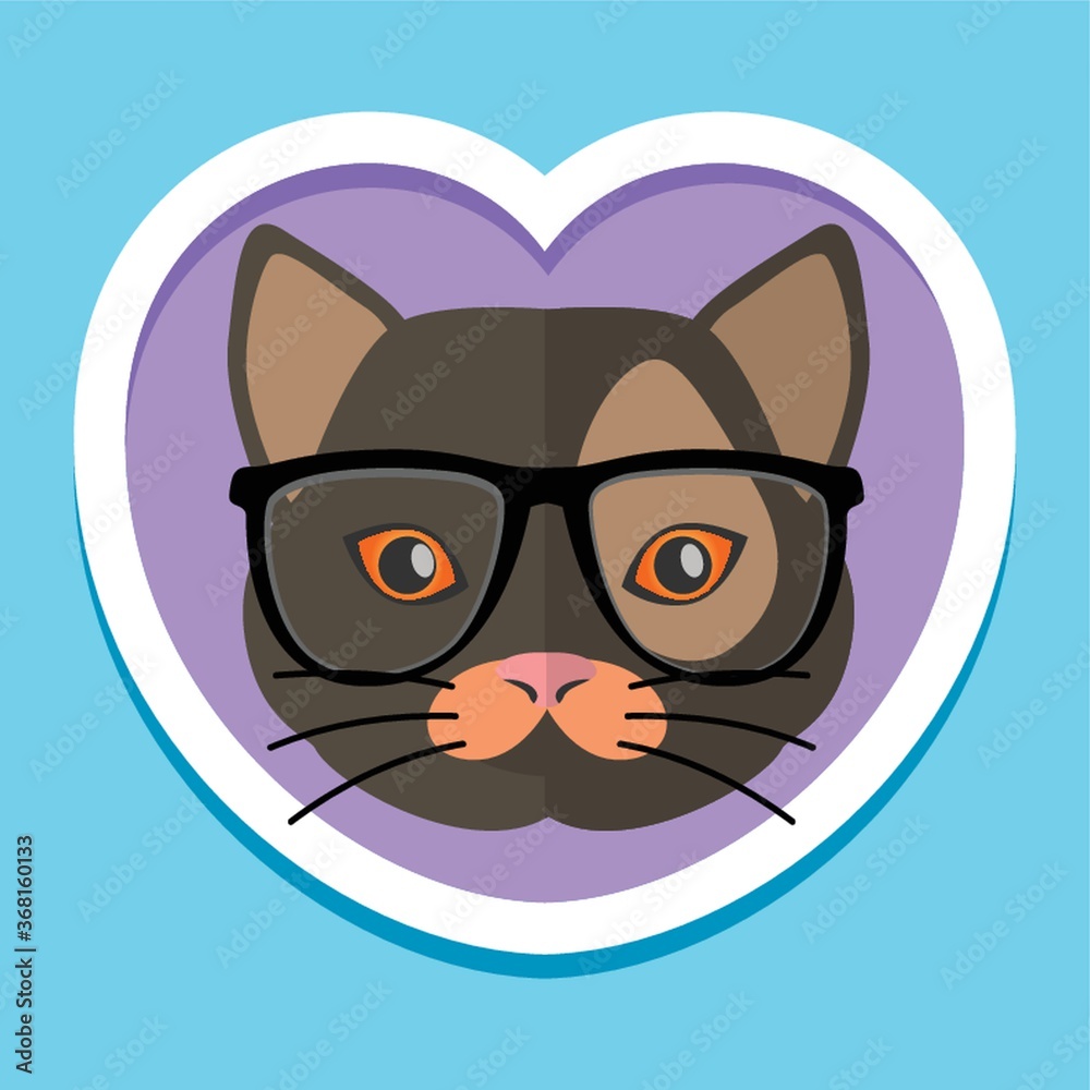 cat wearing spectacles