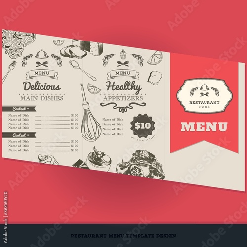 restaurant menu template design