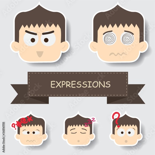 boy with different expression
