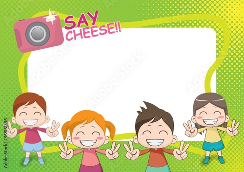 grinning children