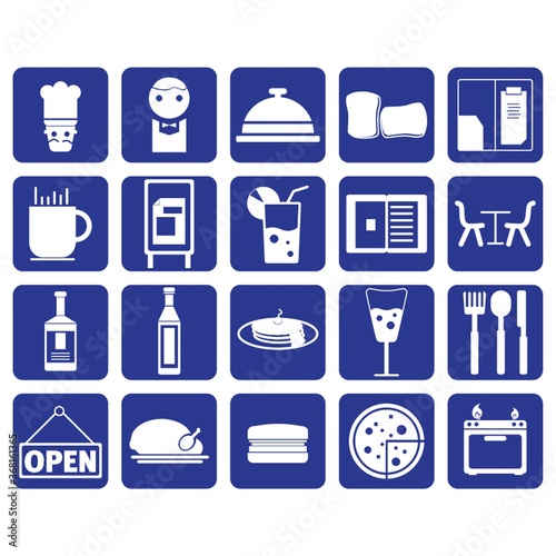 restaurant icon set