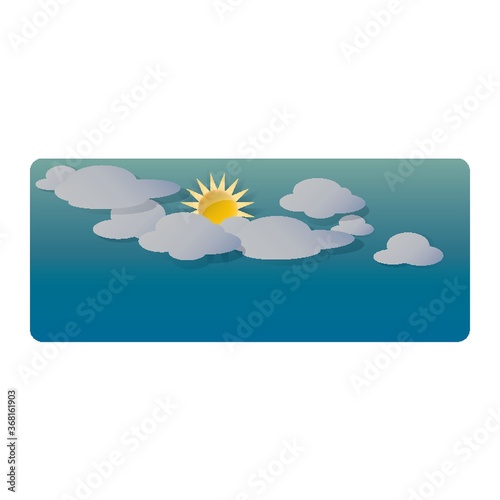 sky with sun and clouds