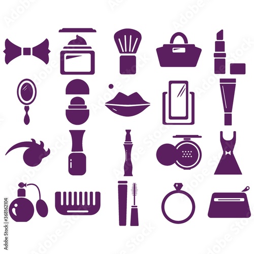 set of cosmetic icons