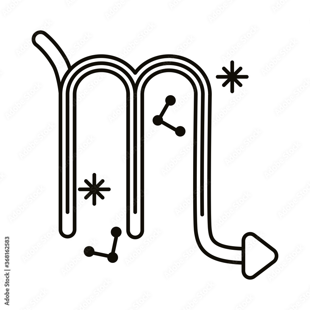 scorpio zodiac sign symbol line style icon scorpio zodiac sign symbol line style icon