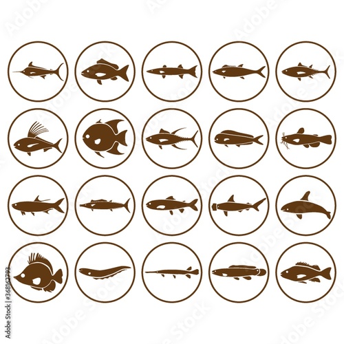 set of fish icons