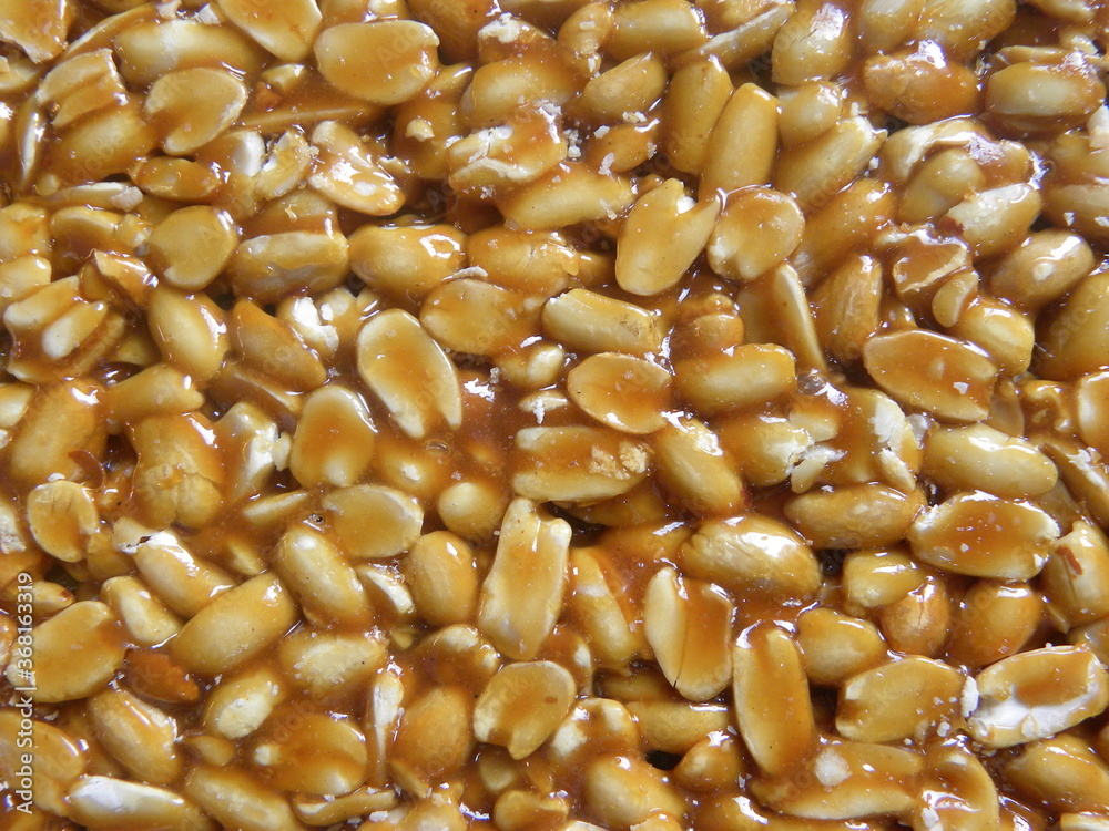 Brown color Peanut Chikki Indian snack texture Brown color Peanut Chikki Indian snack texture