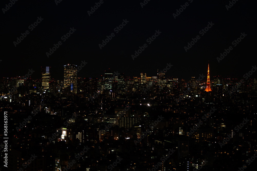 tokyo tower at night