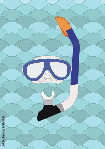 diving mask and snorkel