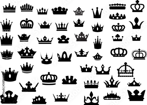 Fototapeta Naklejka Na Ścianę i Meble -  silhouette crown set