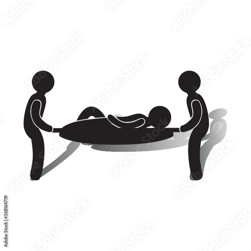 medics carrying a patient