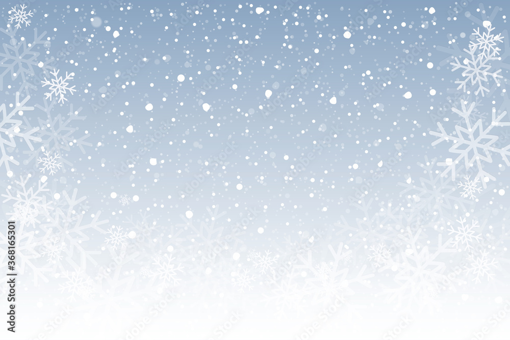 Fototapeta premium Vector banner for Christmas, New Year, snowflakes