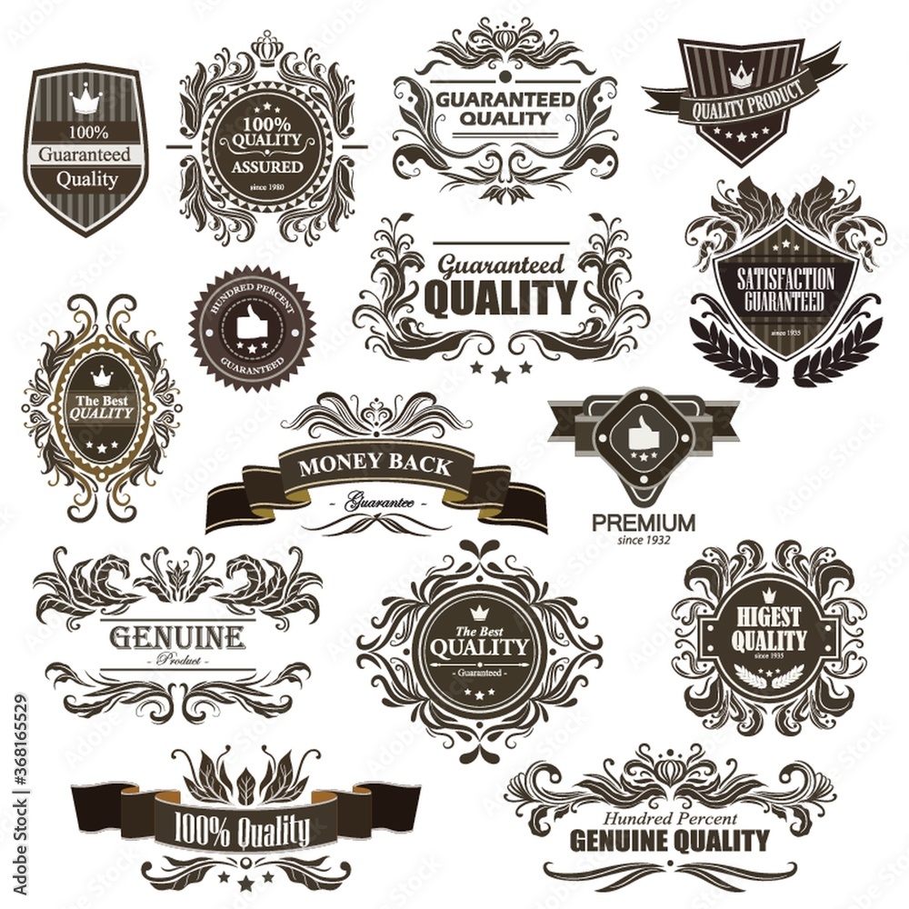 vintage premium quality emblem