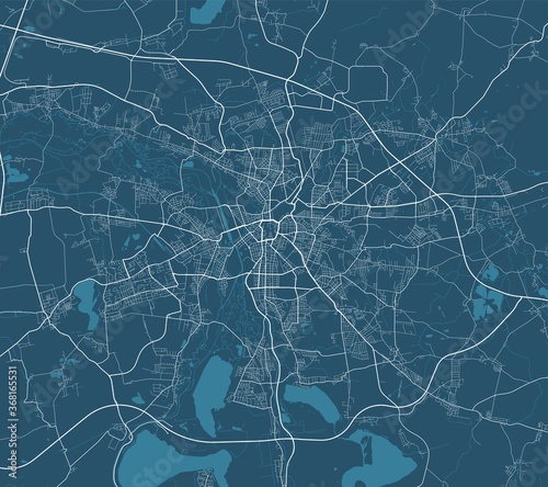 Obraz na plátně Leipzig map