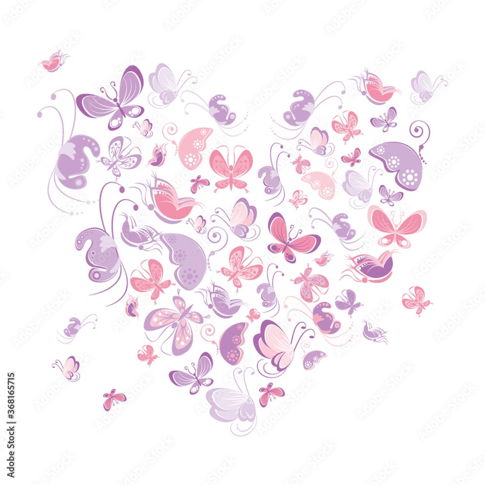 butterflies in a heart shape butterflies in a heart shape
