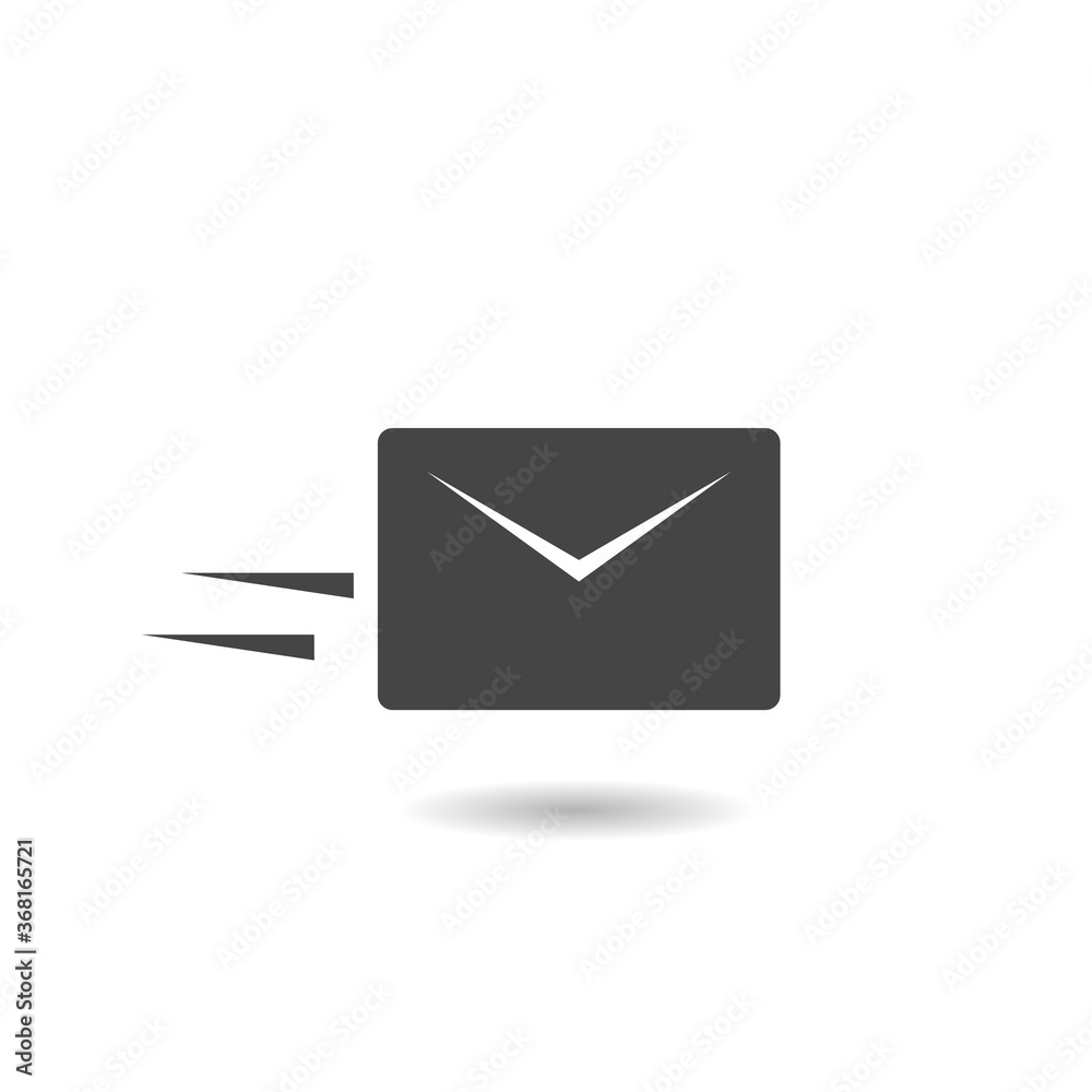 E-mail vector icon with shadow E-mail vector icon with shadow
