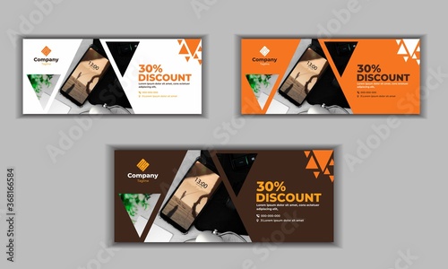 Triangle Banner Template for product introduction and discounts