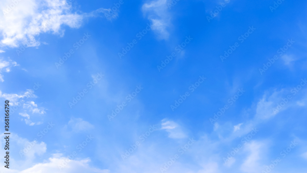 blue sky with beautiful natural white clouds	
