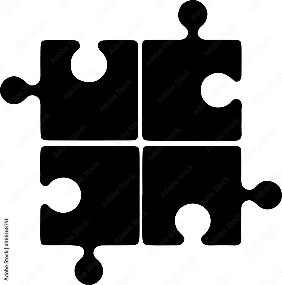 jigsaw vector illustration on  background