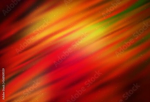 Dark Red, Yellow vector background with astronomical stars. Glitter abstract illustration with colorful cosmic stars. Pattern for futuristic ad, booklets.