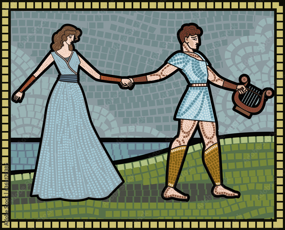 orpheus and eurydice greek mythology myth vector de Stock | Adobe Stock