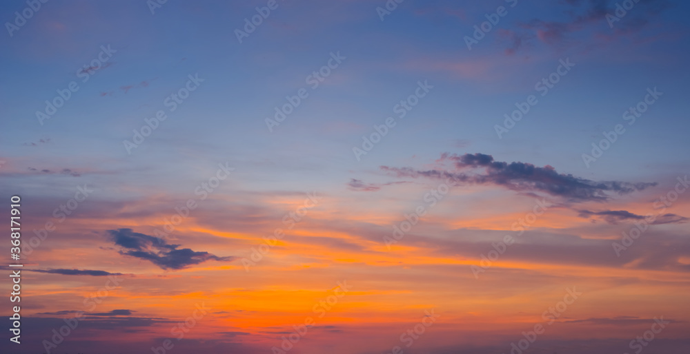 dramatic cloudy sky after a sunset, sky twilight background