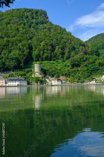 danube valley strudengau near sarmingstein, austria photo