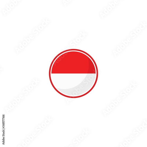 Indonesian flag vector icon concept