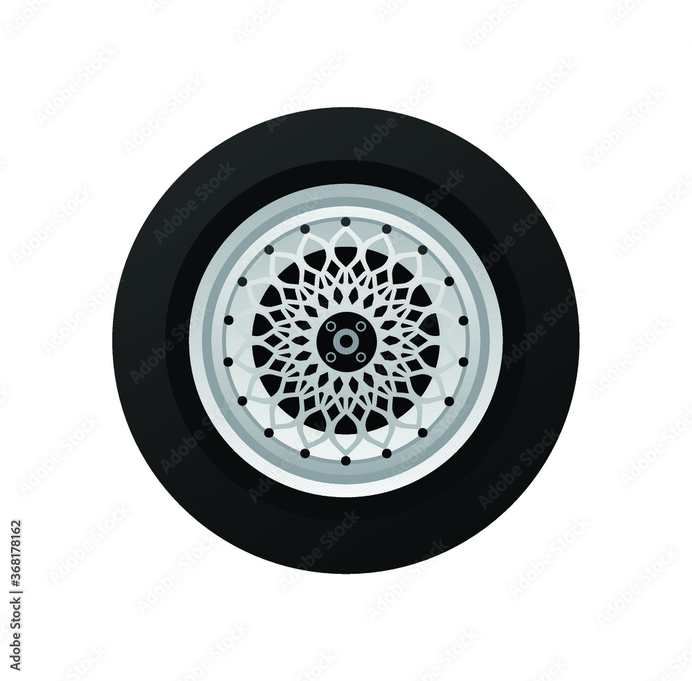 Fototapeta premium Winter tire wit wheel