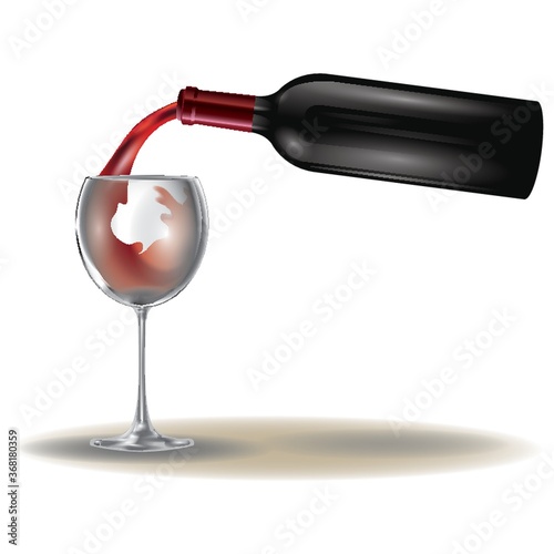 pouring wine into wine glass