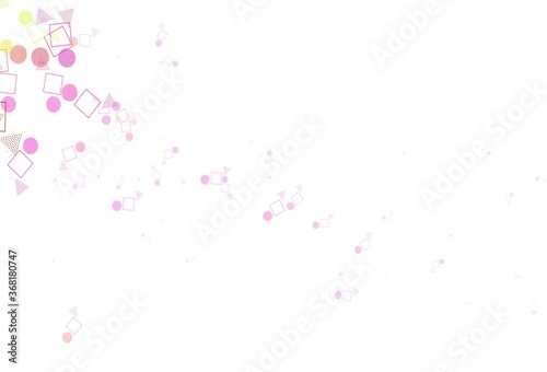 Light Pink, Green vector background with polygonal style with circles.