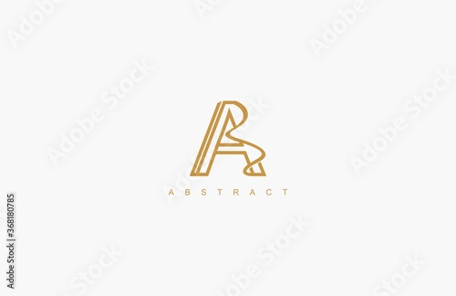 Abstract Elegant Vector Linear Minimalist Letter A Monogram Logo