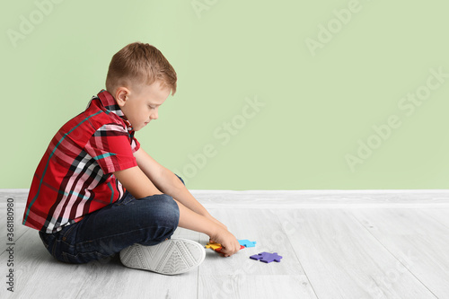 Little boy with autistic di...