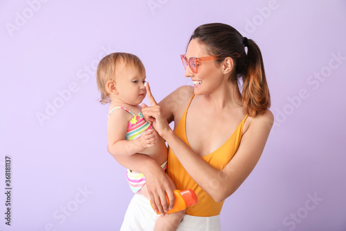 Mother and her little daugh...