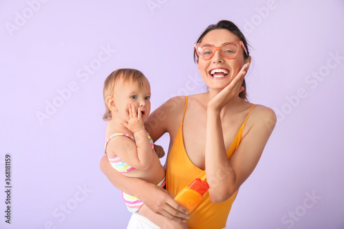 Mother and her little daugh...