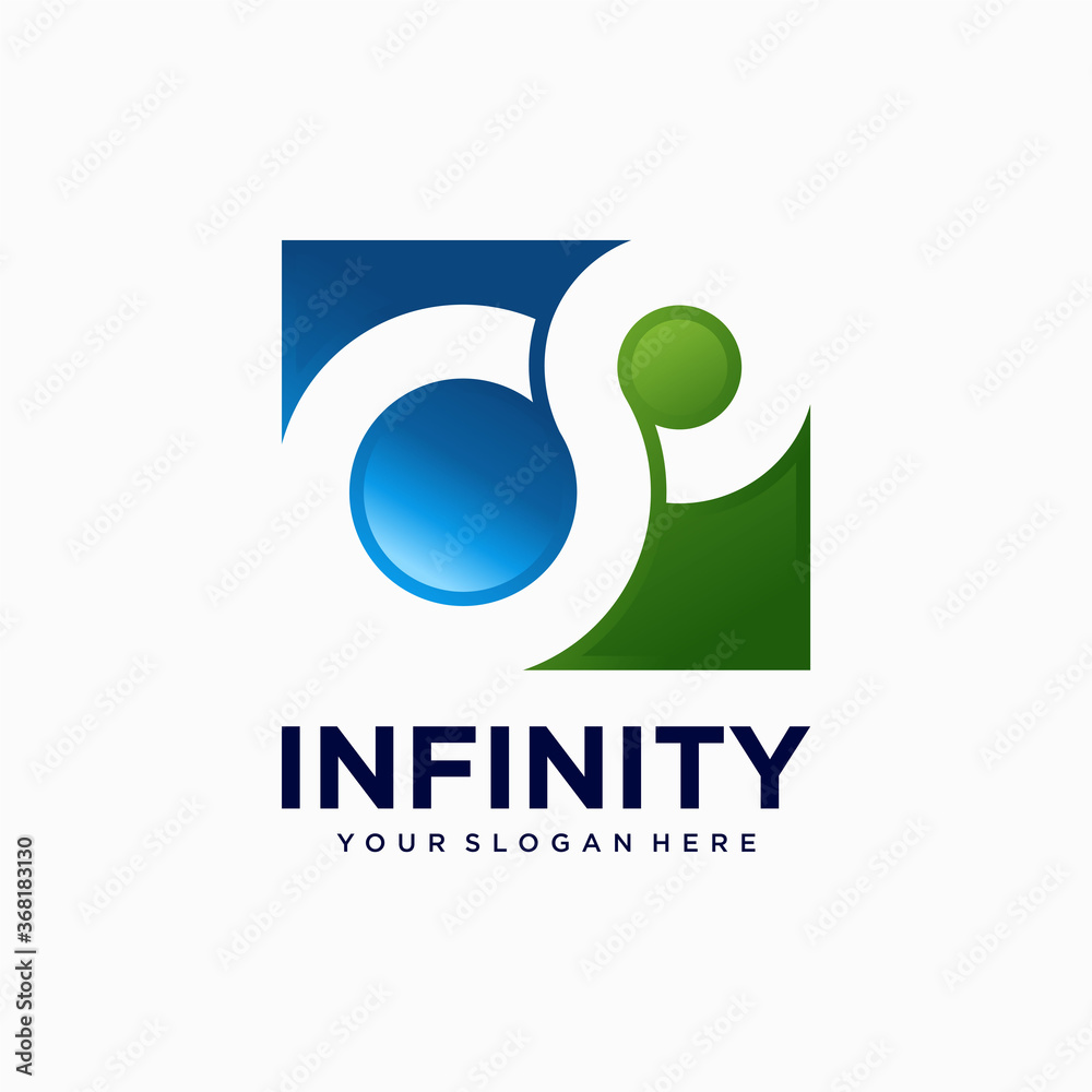 Abstract infinity logo template design. Endless symbol and icon, modern ...