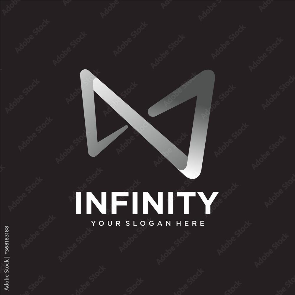 Abstract infinity logo template design. Endless symbol and icon, modern clean style vector illustration Abstract infinity logo template design. Endless symbol and icon, modern clean style vector illustration