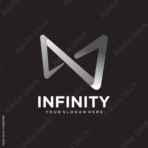 Abstract infinity logo template design. Endless symbol and icon, modern clean style vector illustration