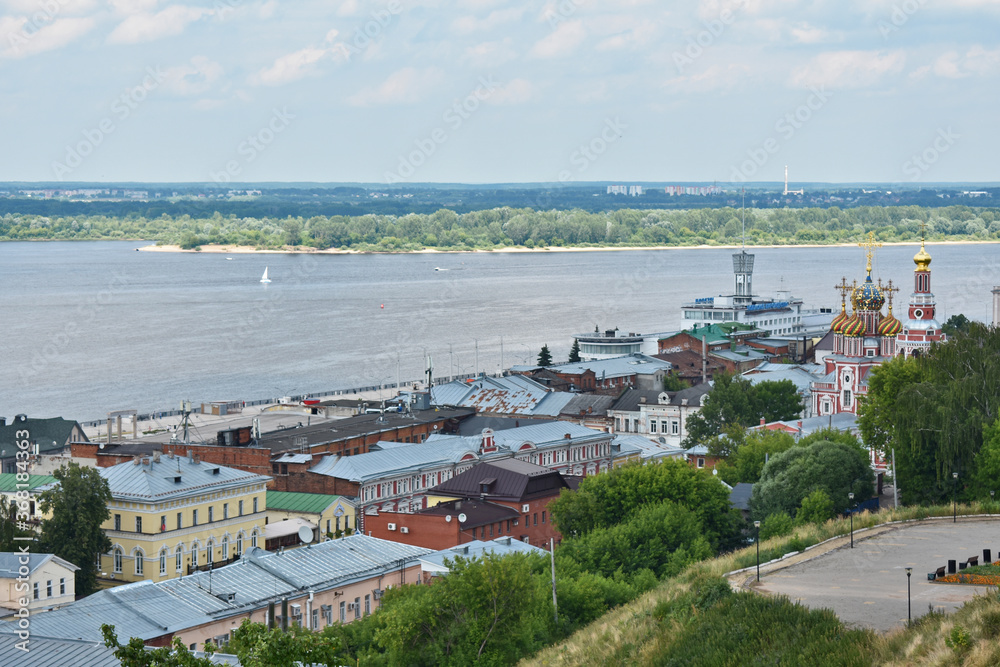 Panorama of Nizhny Novgorod in the summer