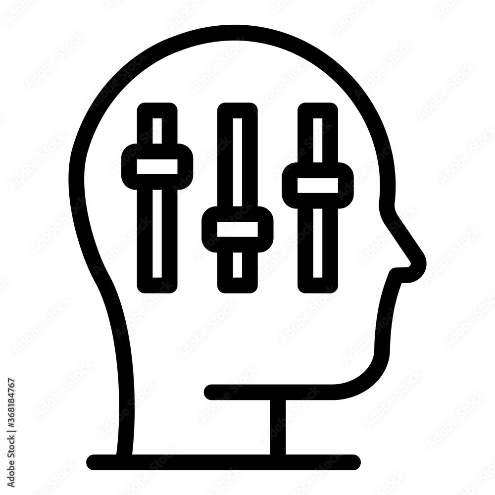 Thinking development icon. Outline thinking development vector icon for web design isolated on white background Thinking development icon. Outline thinking development vector icon for web design isolated on white background