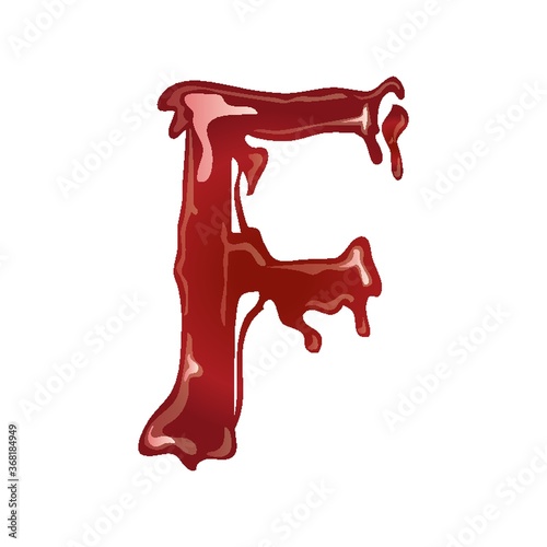 letter f with dripping blood
