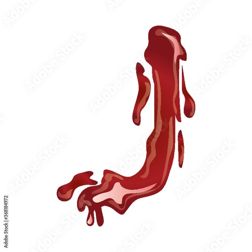 letter j with dripping blood
