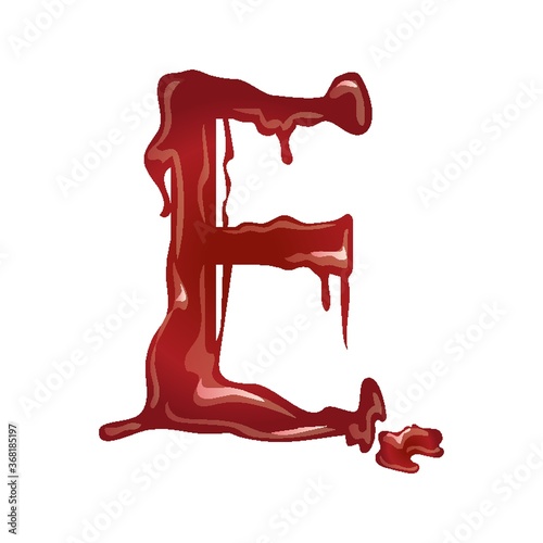 letter e with dripping blood