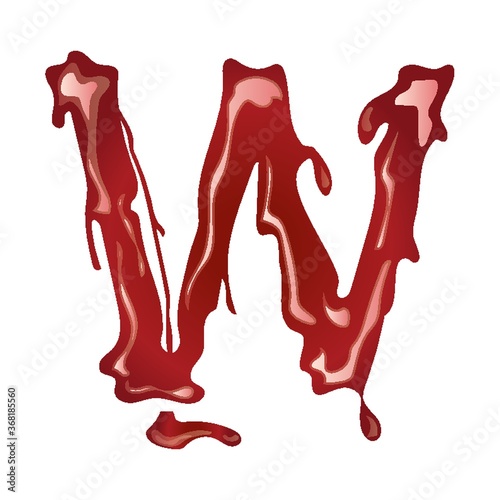letter w with dripping blood