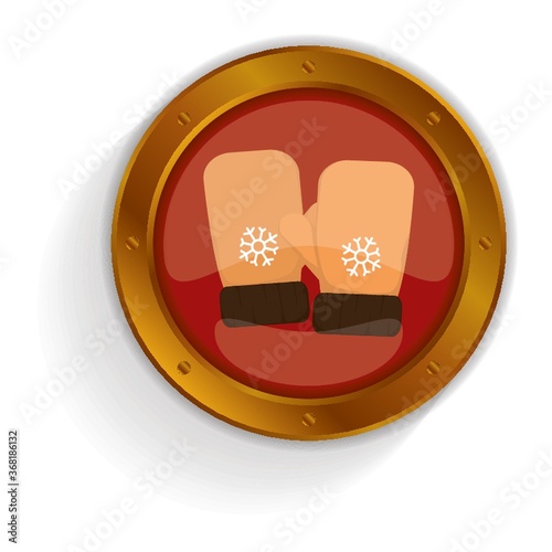winter mittens button