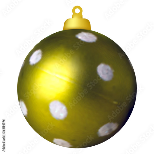 Christmas ball on the tree. Christmas decoration. Vector image