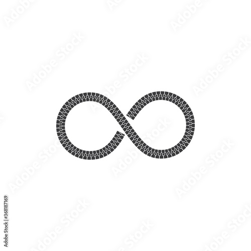 infinity zip icon vector illustration design