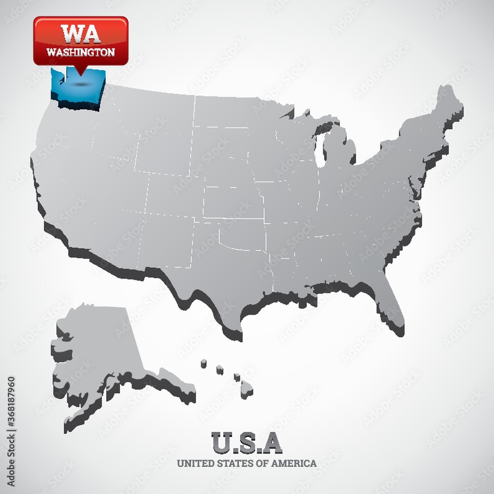 washington state on the map of usa